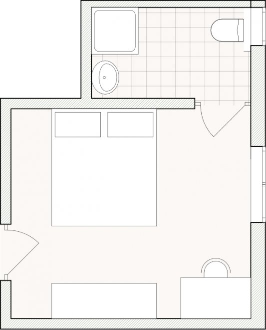Ferienhaus Pflaum - Doppelzimmer EG 01 Grundriss